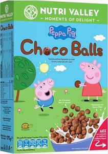 Εικόνα της NUTRI VALLEY  ΔΗΜΗΤΡΙΑΚΑ 375ΓΡ CHOCO BALLS (PEPPA PIG)